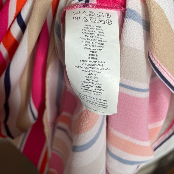 Michael Kors Multicolored Striped Tie Hem Blouse Size S - Picture 3 of 5